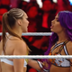 Ronda Rousey and Sasha Banks go head to head at the Royal Rumble in January 2019.